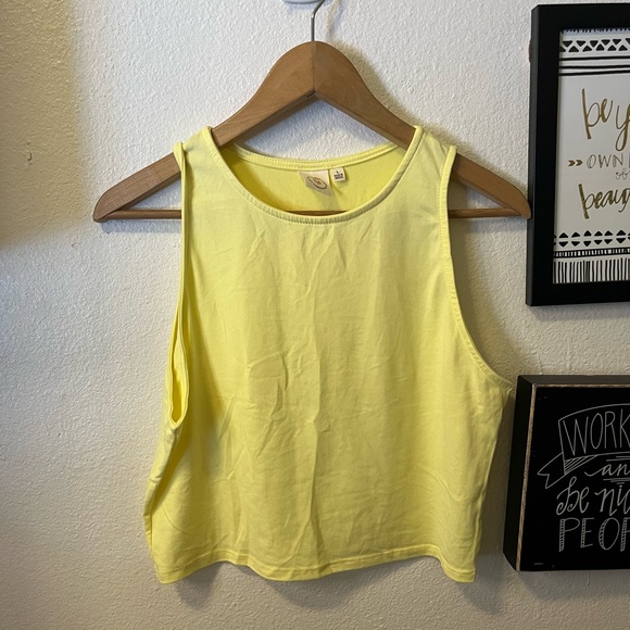 live in the moment Tops Yellow Crop Tank Top Poshmark